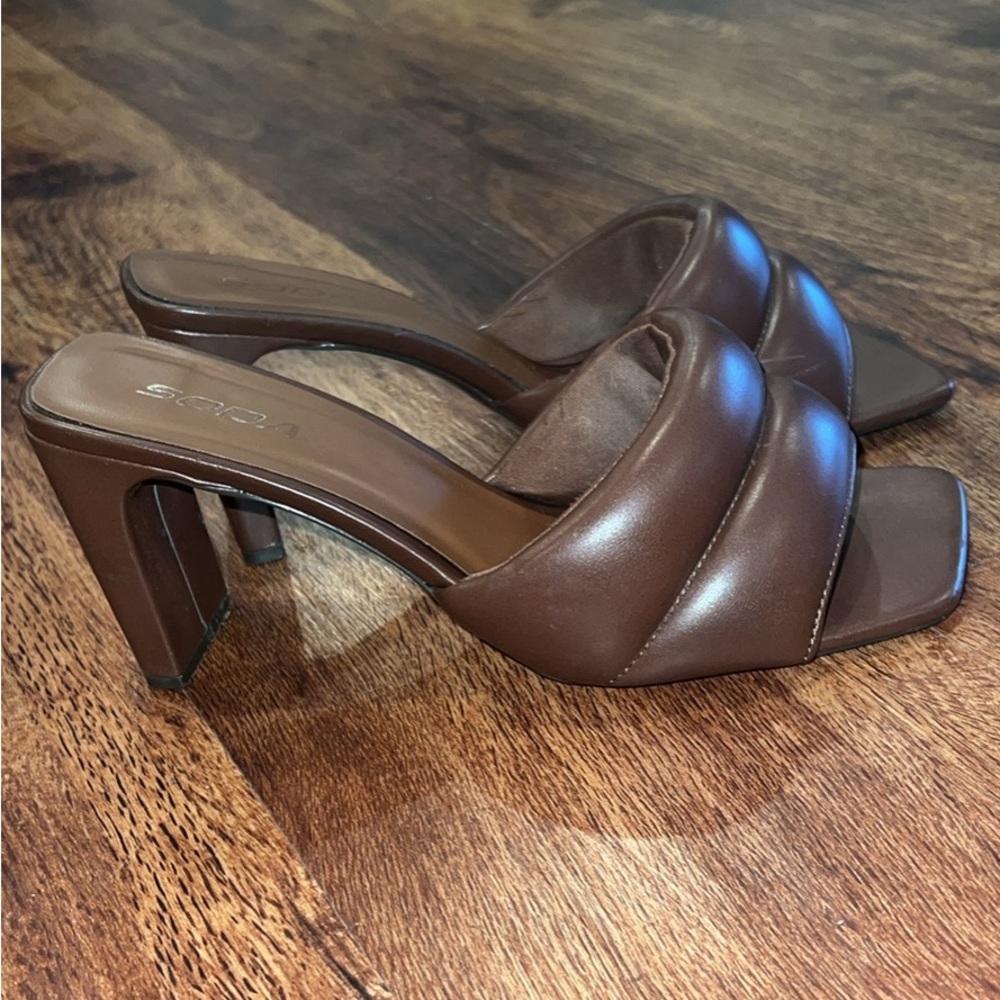 Brown Block Heels